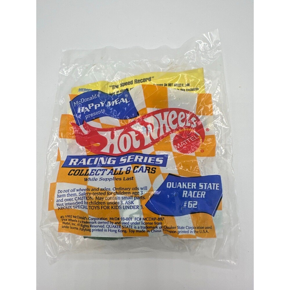 1993 McDonald's Hot Wheels Quaker State Racer #62‎ – Sealed Vintage